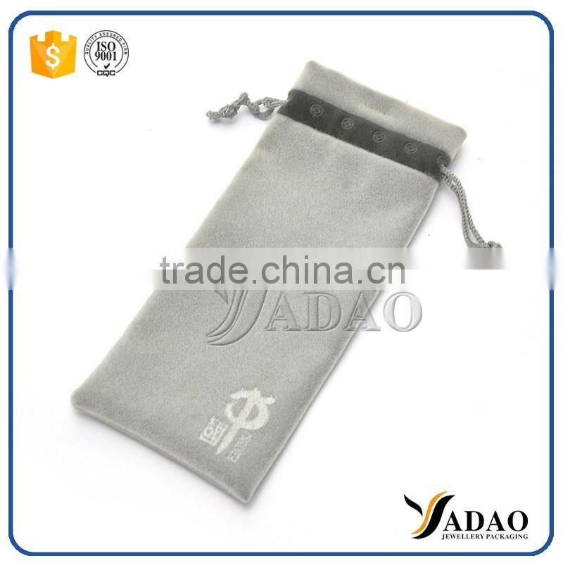 high quality handmade drawstring velvet packaging mobile pouch