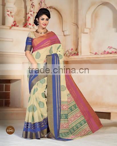 Rust Cotton Silk Saree