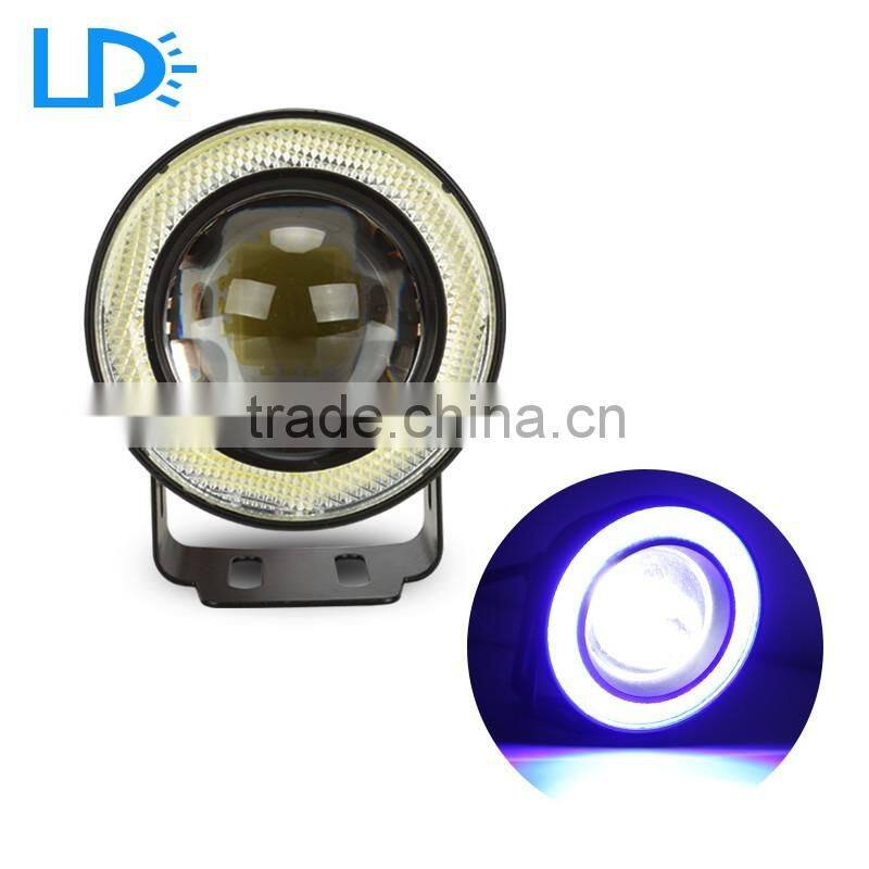 High power 3.0 inch motorcycle led fog light with LED angel eye LED fog lamp for truck