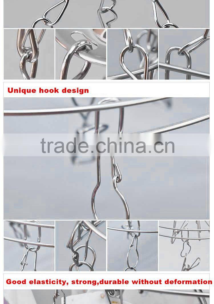 stainless steel hanger with pegs,metal hanger with clips,cloth hanger