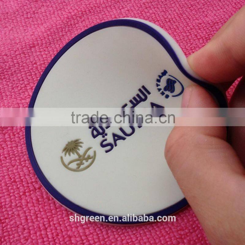 Customized 3D basketball logo eco-friendly silicone rubber pvc cup coaster