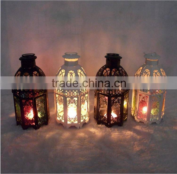 New Arrival Fashion Iron Candlestick European-Mediterranean Castle Lantern Wedding Gifts Hot Sale