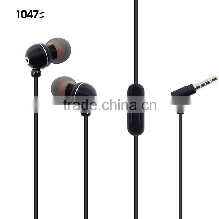 SNHALSAR mobile phone accessories, metal earphones with microphone, In-ear Headset