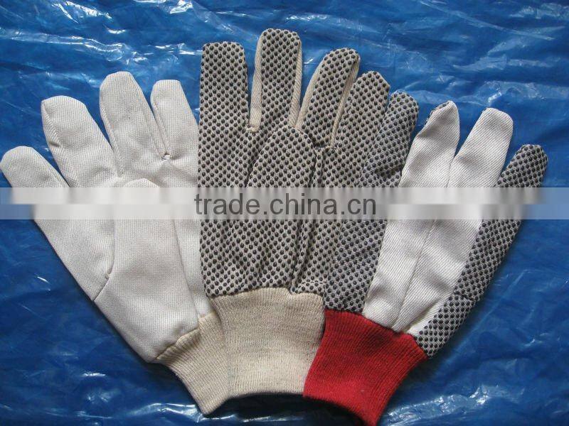 CanvaKnitted wrist gloves with PVC dots