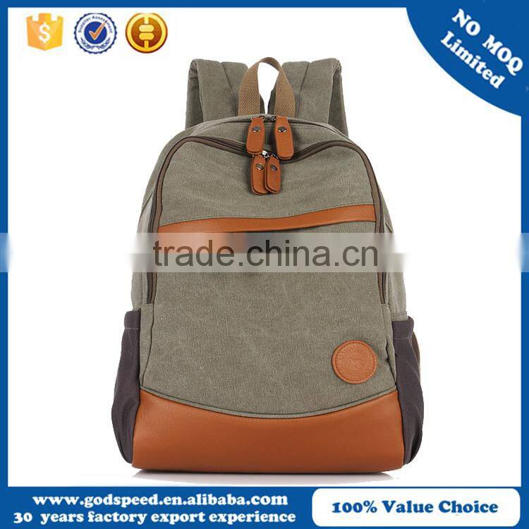 Wholesale OEM production lesiure canvas backpack