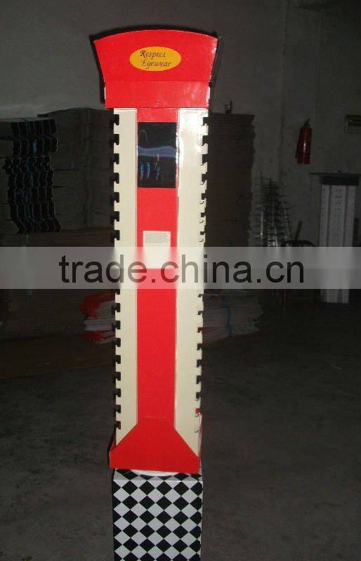 cardboard sunglasses display stand;revolving eyeglasses display;floor spectacles display stand
