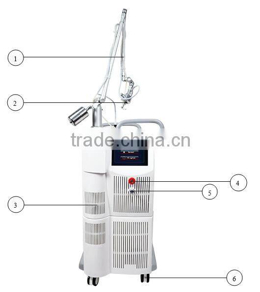 Lingmei medical scar removal co2 fractional aesthetic laser equipment