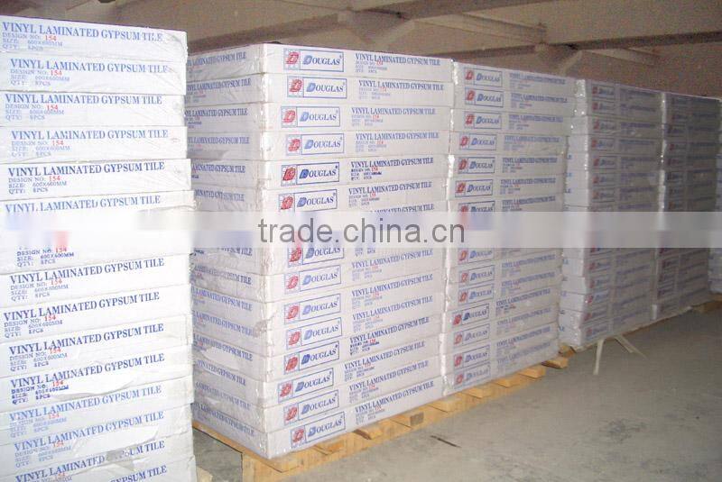 PVC Laminated Gypsum Ceiling Board/Tiles with Ceiling Tee Grids