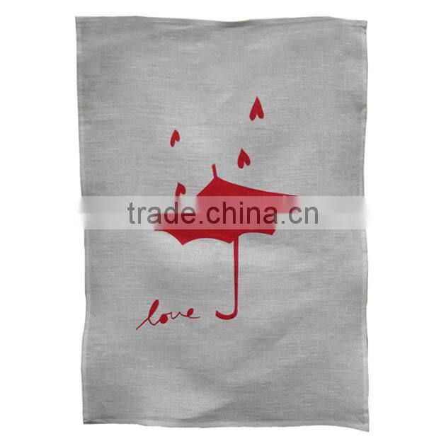 custom tea towel printing with factory price