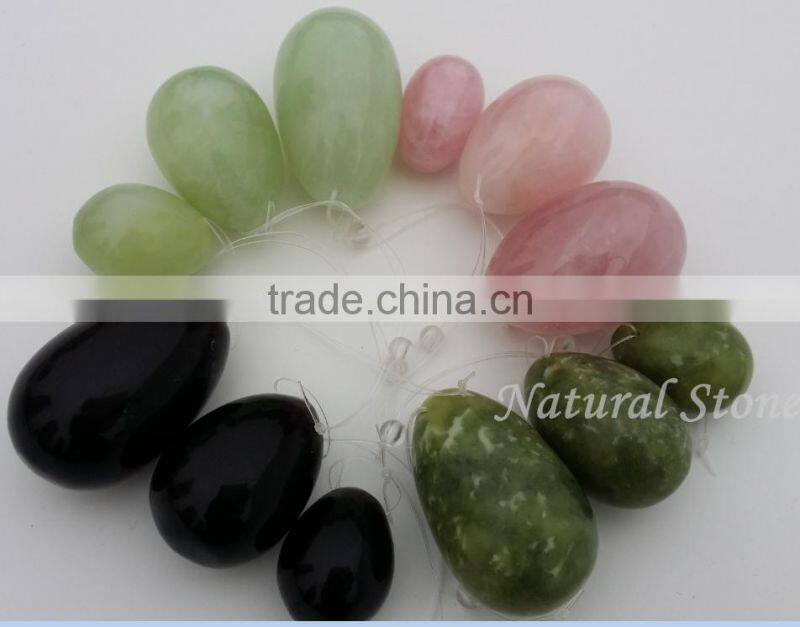 woman health care products vaginal jade eggs with drilled hole