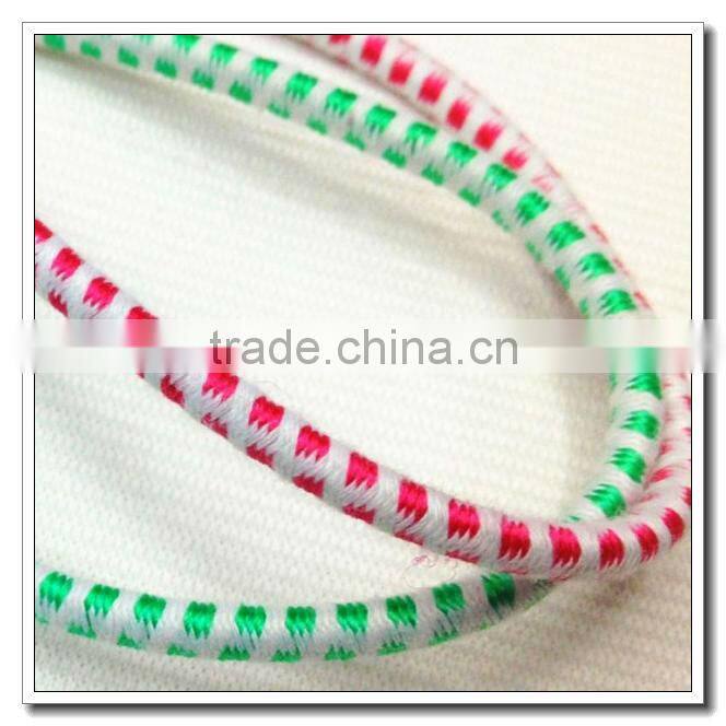 Jacquard braided elastic rope for paper bag making machine