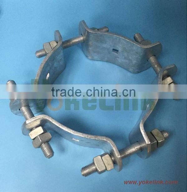 Adjustable type pole band with double arming bolt