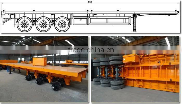 Container Tri-axle Flatbed Trailer Dimensions