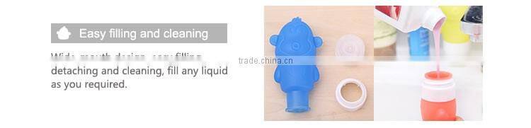 Most popular lovely monkry squeezable silicone travel bottle