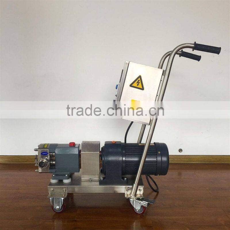 Adjustable speed stainless steel rotor lobe pump