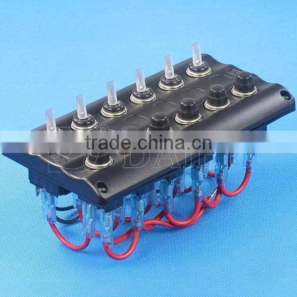 Rocker Switch Type USB Socket With 12V LED Lamp