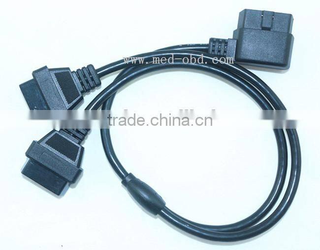 Cable splitter Y, USB Right Angle Cable ,J1962M to 2 J1962F SAE connector, RAY-Cable,1ft