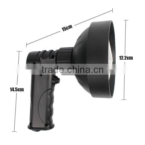 Aluminum alloy head CREE 27W LED rechargeable handheld spotlight fox lamping security torch 2200lm