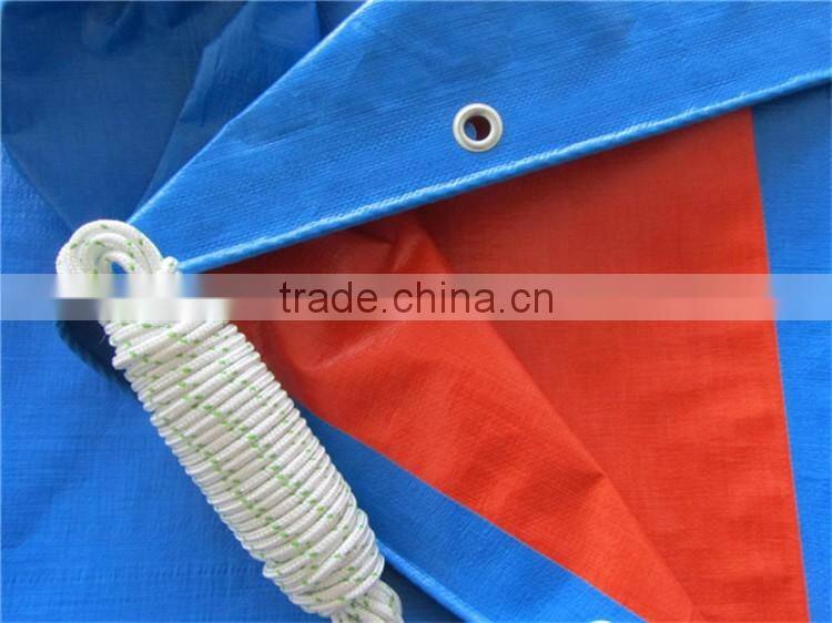 waterproof plastic cover blue orange pe trapaulin for truck cover