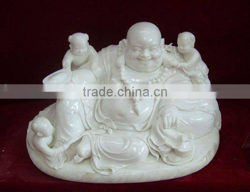 Small Marble Art Craft of Laughing Buddha Statue