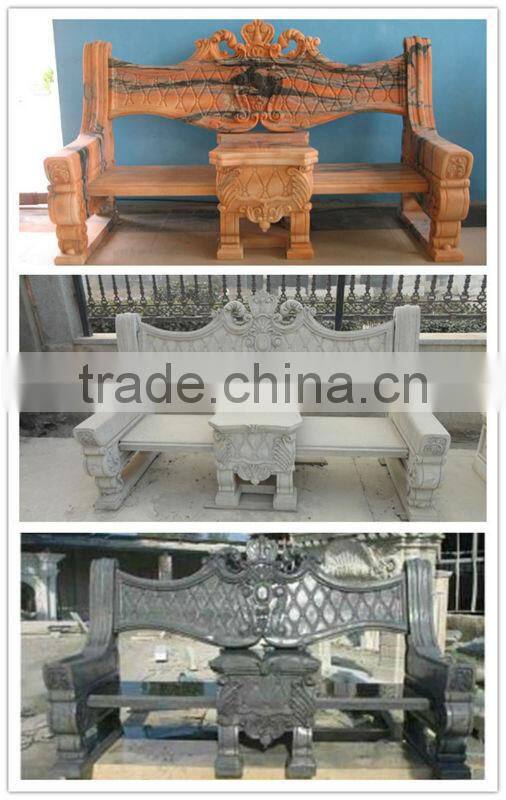 Hand Carved Cheap Stone Garden Bench