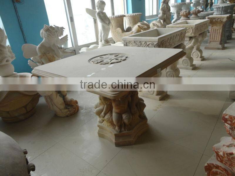 Stone Carving Marble Table with Children Design