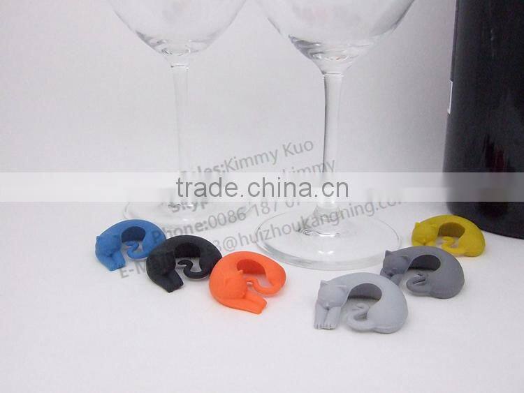 Cat Style Silicone Drink Markers Identify Cup Wine glasses Easily