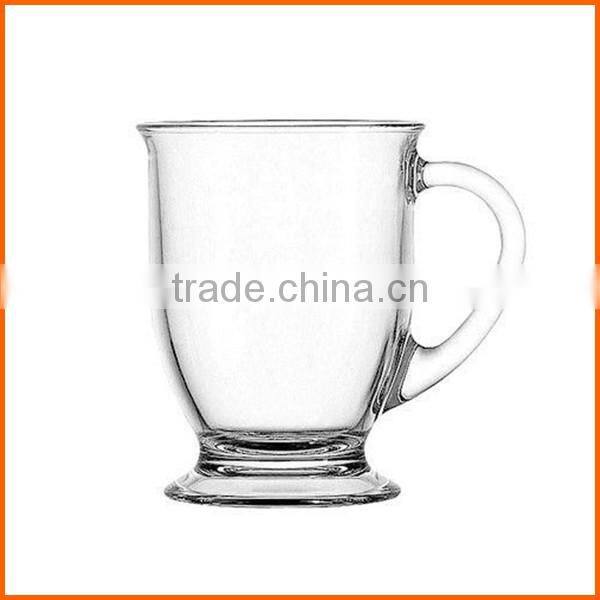High quality wholesales drinking glass cup with handle