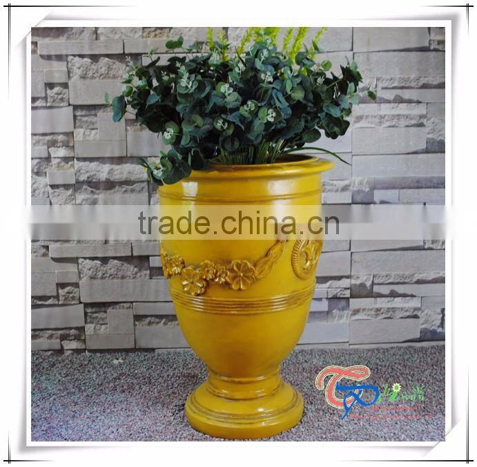 Fiberglass Europe Style Roman Garden Flower Planter
