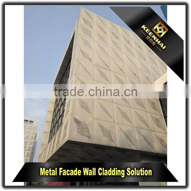 Metal Aluminium Laser Cut Peforated Exterior Wall Cladding Panel for Facade