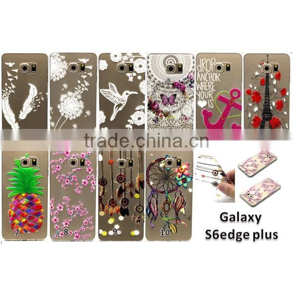 Cheap soft phone case multiple pattern phone shell protective back covers for Samsung S6 edge