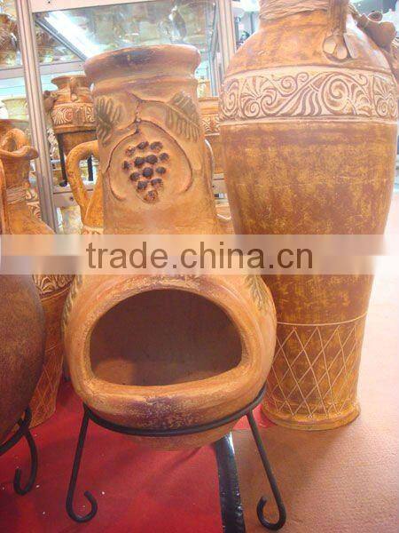 2012 new hot terracotta outdoor garden chimney