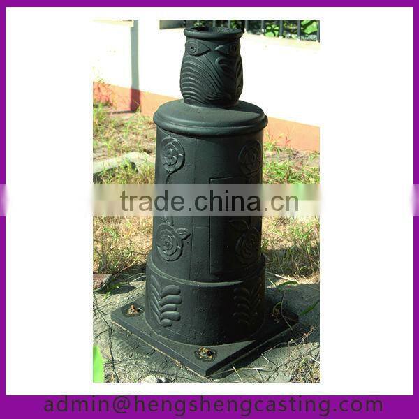 antique cast iron garden lamp pole bases