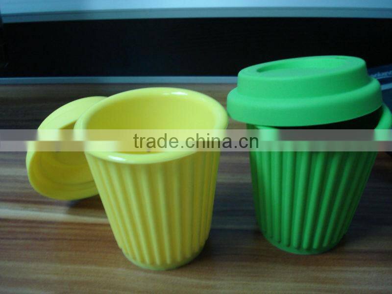 2014 hot sale candy color silicone mug/silicone cup