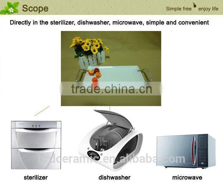 Manufactured in China stock ceramic plates with handles