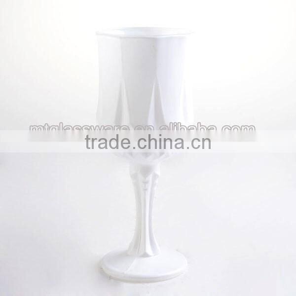 wholesale colorful candle holder crystal long stem wine glass