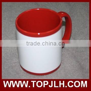 Grade A porcelain coffee mug heat transfer logo printed tea cups