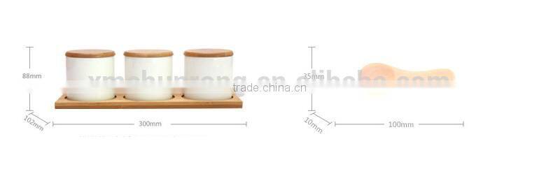 spice rack set with ceramic jar