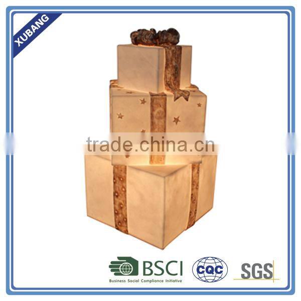 good quality big sale fashion Popular Christmas gift box lamp out door