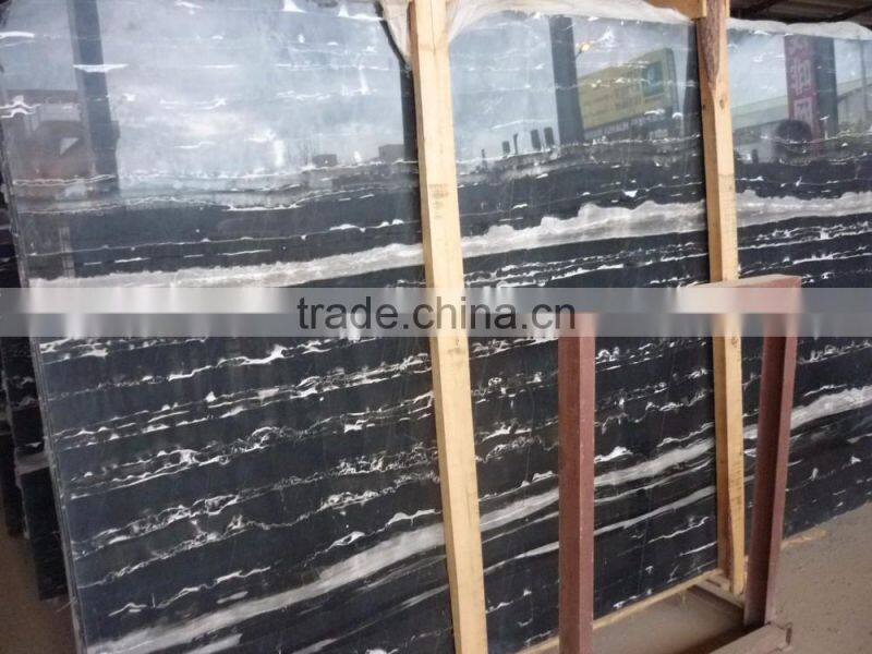 Sky Black Marble Slab Silver Black Marble Slab Price