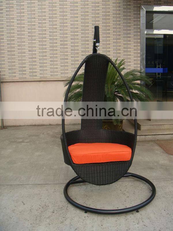 Outdoor rattan swing hanging chair