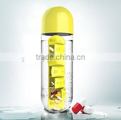 Hotsell Plastic 7 days pill box with water bottle
