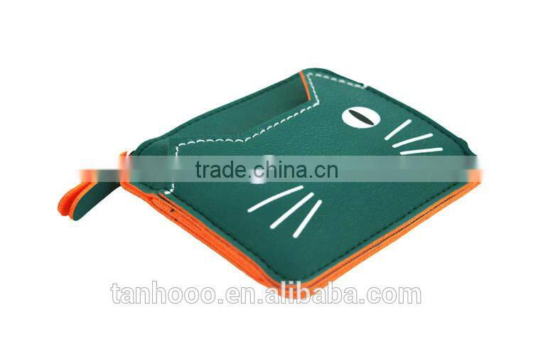 hot selling black leather id card holder wallet ,business card case/ visiting card holder