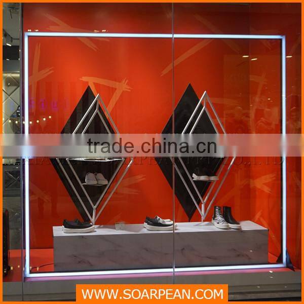 LED shoes store display rack metal window display props