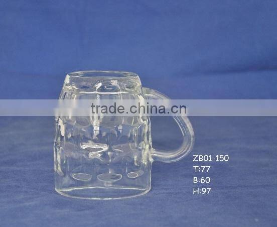 10oz 12oz 15oz 18oz glass beer mug glass tumbler with silk screen logo