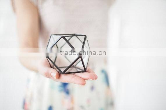 Gardening gift Cuboctahedron Cactus planter Geometric glass terrarium