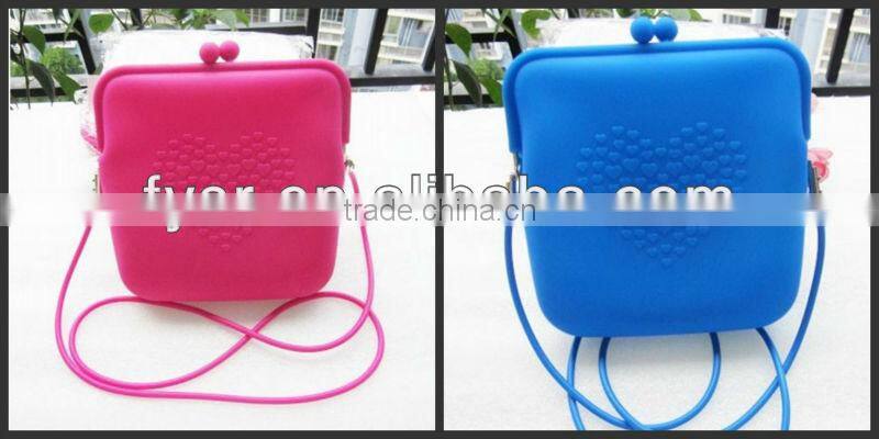 colorful silicone sling bag for girls
