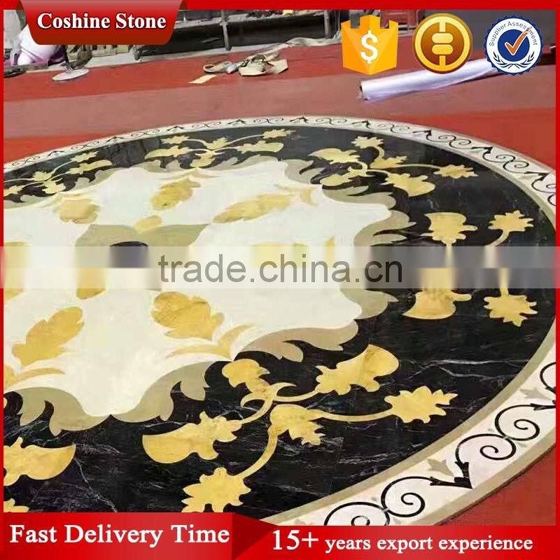 Customized Design Marble Waterjet Medallion For Flooring
