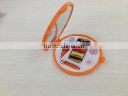 2015 New Design Plastic Needlework tool set Essential Sewing Tools Box Set With Mirror