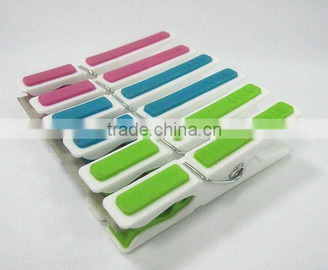colorful block skidproof plastic clothes pegs